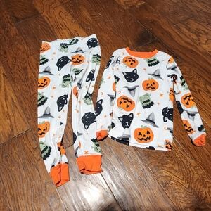 Carters Halloween Kids Pajamas - Orange, Black, White